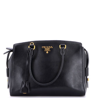 Prada Convertible Zip Around Satchel City Calfskin Medium