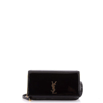 Saint Laurent Classic Monogram Phone Holder Shoulder Bag Patent