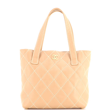 Chanel Surpique Tote Quilted Leather Small
