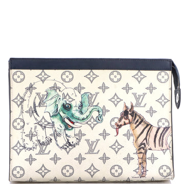 Louis Vuitton Pochette Voyage Limited Edition Chapman Savane Monogram Canvas MM