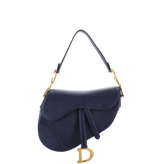 Christian Dior Saddle Handbag Leather Medium