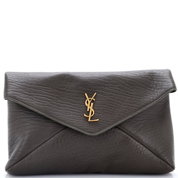 Saint Laurent Cassandre Envelope Clutch Leather Large