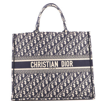 Christian Dior Book Tote Oblique Canvas Large