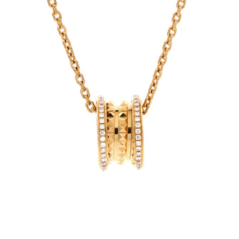 Bvlgari B.Zero1 Rock Pendant Necklace 18K Yellow Gold with Diamonds