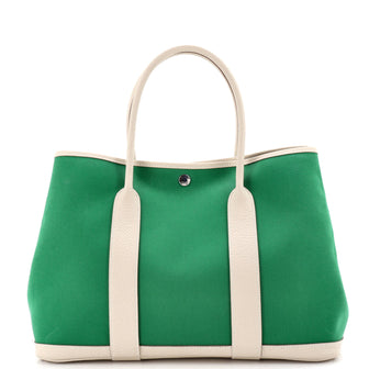 Hermes Garden Party Tote Toile and Leather 36