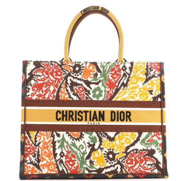 Christian Dior Book Tote Embroidered Canvas Large