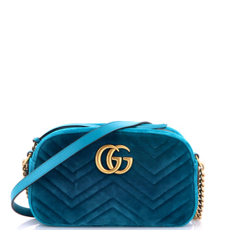 Gucci GG Marmont Shoulder Bag Matelasse Velvet Small