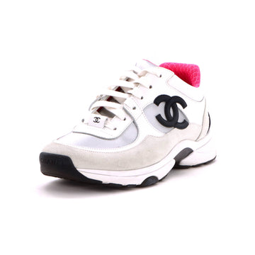 Chanel Women's CC Low-Top Sneakers Suede and Fabric