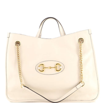 Gucci Horsebit 1955 Chain Tote Leather Large