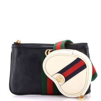 Gucci Ophidia Heart Utility Double Belt Bag Leather