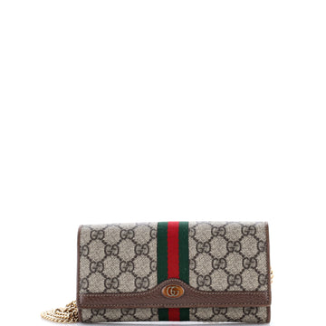 Gucci Ophidia Chain Wallet GG Coated Canvas