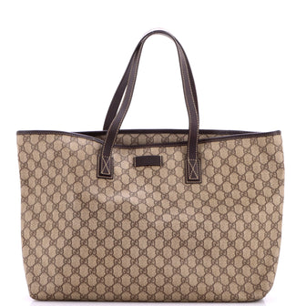 Gucci Plus Tote GG Coated Canvas with Leather Large