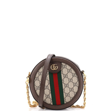 Gucci Ophidia Round Shoulder Bag GG Coated Canvas Mini