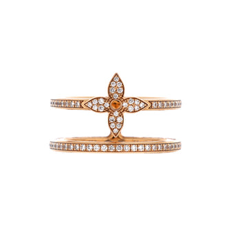 Louis Vuitton Idylle Blossom Two-Row Ring 18K Rose Gold and Diamonds