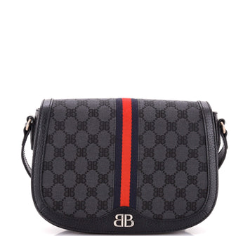 Gucci x Balenciaga The Hacker Project Flap Messenger Bag BB Canvas Medium