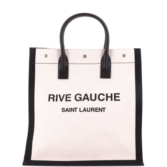 Saint Laurent Rive Gauche Shopper Tote Canvas Tall