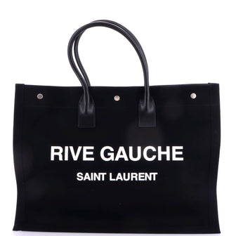 Saint Laurent Rive Gauche Shopper Tote Canvas Large
