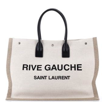 Saint Laurent Rive Gauche Shopper Tote Canvas Large