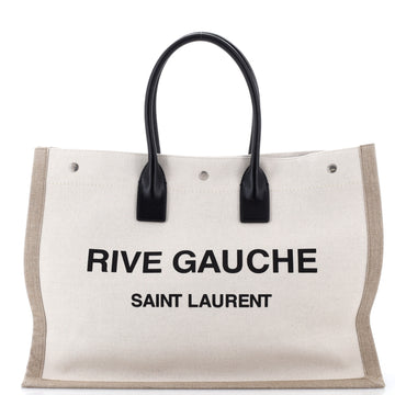 Saint Laurent Rive Gauche Shopper Tote Canvas Large