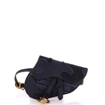 Christian Dior Saddle Belt Bag Camouflage Embroidered Canvas