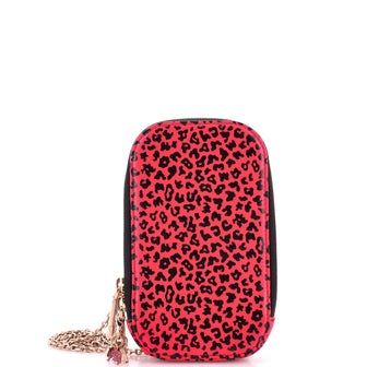 Christian Dior Lady Dior Phone Holder on Chain Printed Leather