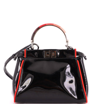 Fendi Resin Handle Peekaboo Bag Patent Mini