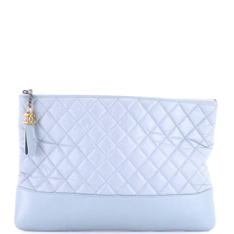 Chanel Gabrielle O Case Clutch Quilted Aged Calfskin Large