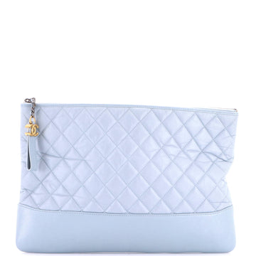 Chanel Gabrielle O Case Clutch Quilted Aged Calfskin Large