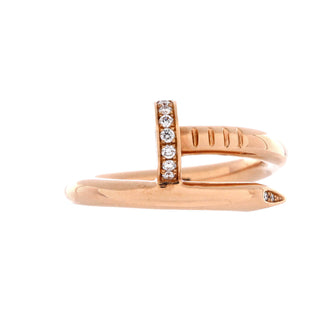 Cartier Juste un Clou Ring 18K Rose Gold and Diamonds