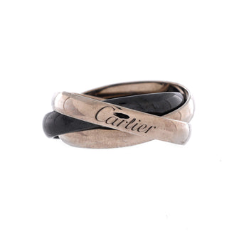 Cartier Trinity Ring 18K White Gold and Ceramic