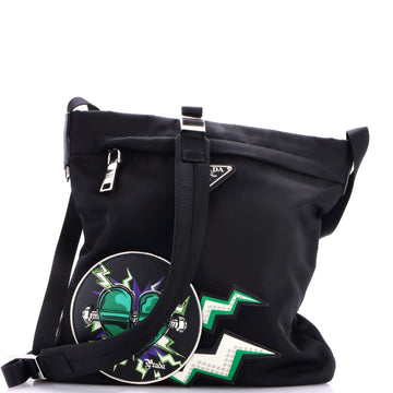 Prada Frankenstein Messenger Bag Printed Tessuto