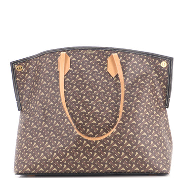 Burberry Society Tote Monogram E-Canvas Large