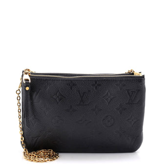 Louis Vuitton Double Zip Pochette Monogram Empreinte Leather