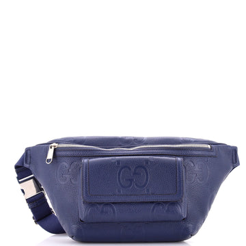 Gucci Front Pocket Belt Bag Jumbo GG Embossed Leather