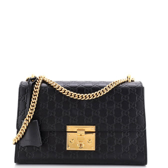 Gucci Padlock Shoulder Bag Guccissima Leather Medium