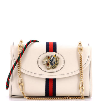 Gucci Rajah Web Chain Shoulder Bag Leather Small