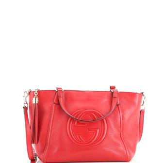 Gucci Soho Convertible Top Handle Bag Leather Small