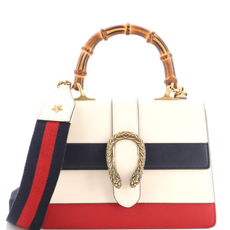 Gucci Dionysus Bamboo Top Handle Bag Colorblock Leather Medium