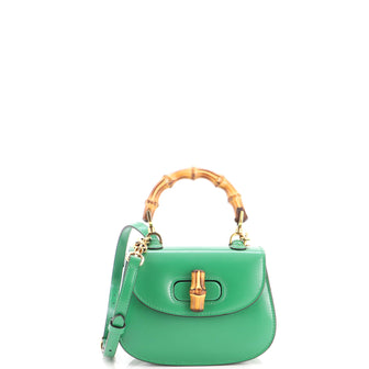 Gucci Bamboo 1947 Top Handle Bag Leather Mini