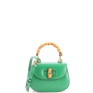 Gucci Bamboo 1947 Top Handle Bag Leather Mini