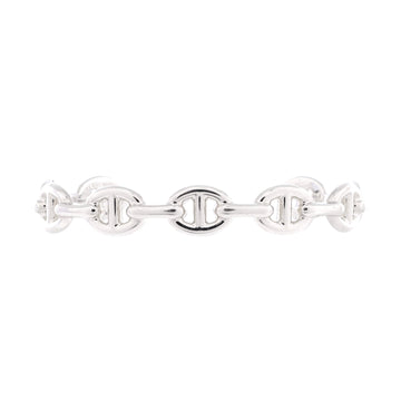 Hermes Chaine d'Ancre Enchainee Cuff Bracelet Sterling Silver Medium