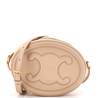 Celine Triomphe Oval Crossbody Bag Leather