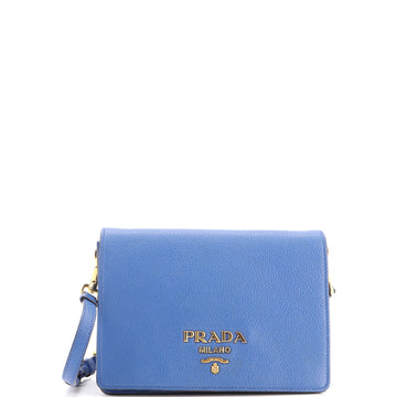 Prada Dual Strap Flap Crossbody Bag Vitello Daino Small