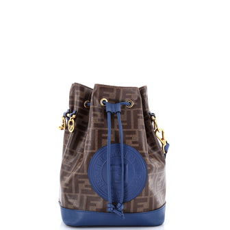 Fendi Mon Tresor Bucket Bag Zucca Coated Canvas Small