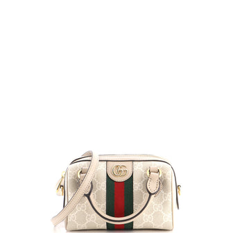 Gucci Ophidia Convertible Boston Bag GG Coated Canvas Super Mini