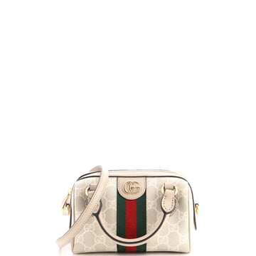 Gucci Ophidia Convertible Boston Bag GG Coated Canvas Super Mini