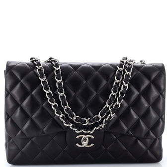 Chanel Classic Single Flap Bag Quilted Lambskin Jumbo