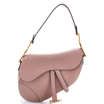 Christian Dior Saddle Handbag Leather Medium