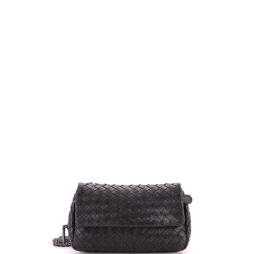 Bottega Veneta Expandable Chain Crossbody Bag Intrecciato Nappa Small