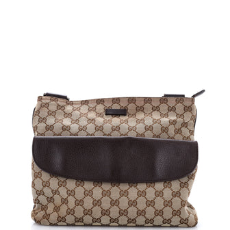 Gucci Front Pocket Messenger Bag GG Canvas Medium